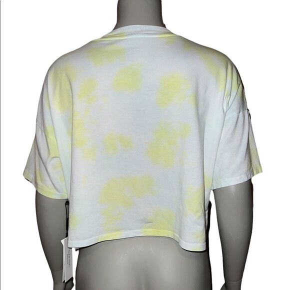 Calvin Klein Women's Lime Zest Tie Dye Cropped T-Shirt Small NWT - Picture 3 of 8